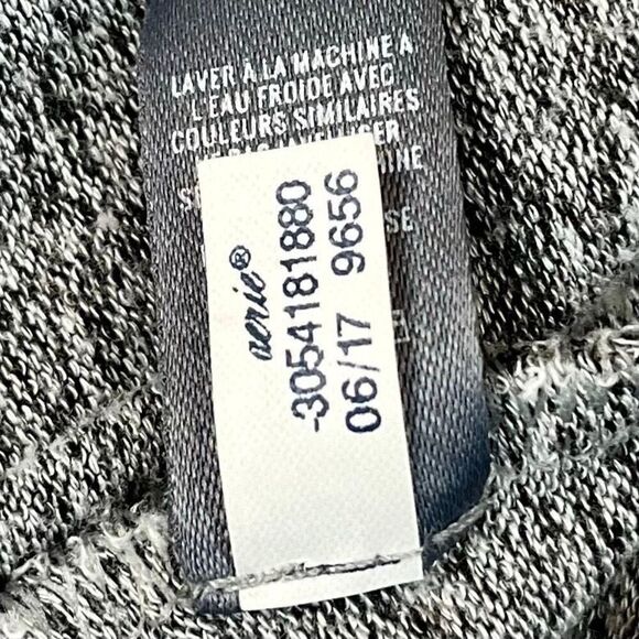 Aerie Just Add Leggings Gray Long Sleeve Open Back Sweater XS - Picture 10 of 12